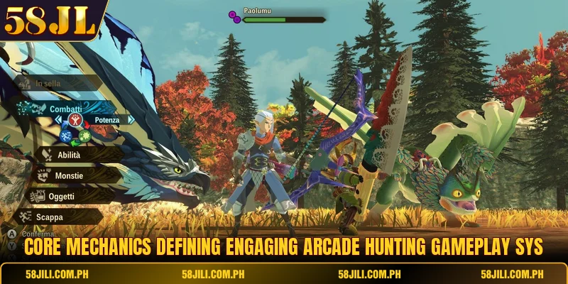 Core mechanics defining engaging arcade hunting gameplay sys