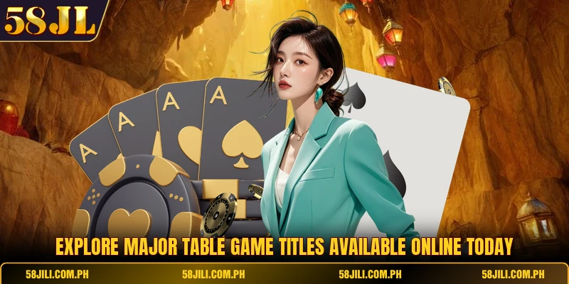 Explore major table game titles available online today