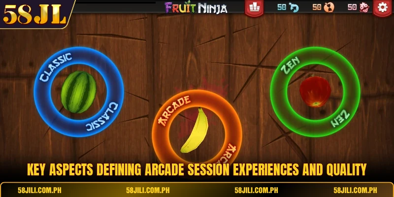 Key aspects defining arcade session experiences and quality