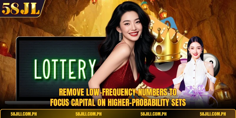 Remove low-frequency numbers to focus capital on higher-probability sets.