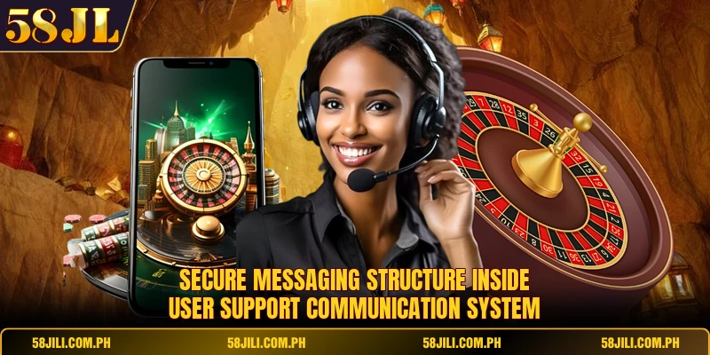 Secure messaging structure inside user support communication system