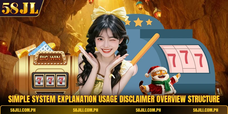 Simple system explanation usage disclaimer overview structure