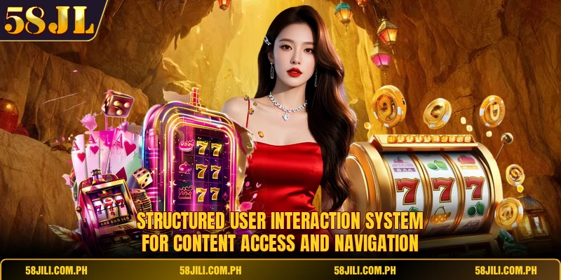 Structured user interaction system for content access and navigation