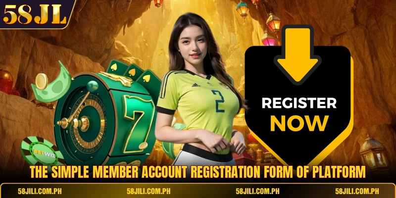 The simple member account registration form of platform